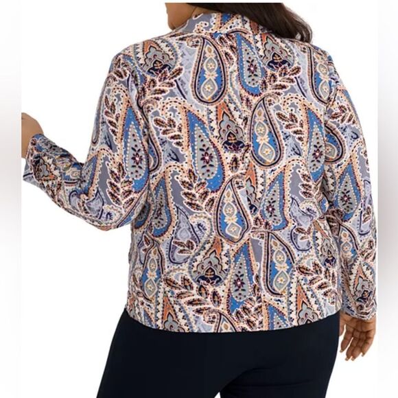 Maree Pour Toi Plus Paisley Print Blazer Bloomingdale's Size 16 NWOT - Picture 3 of 5